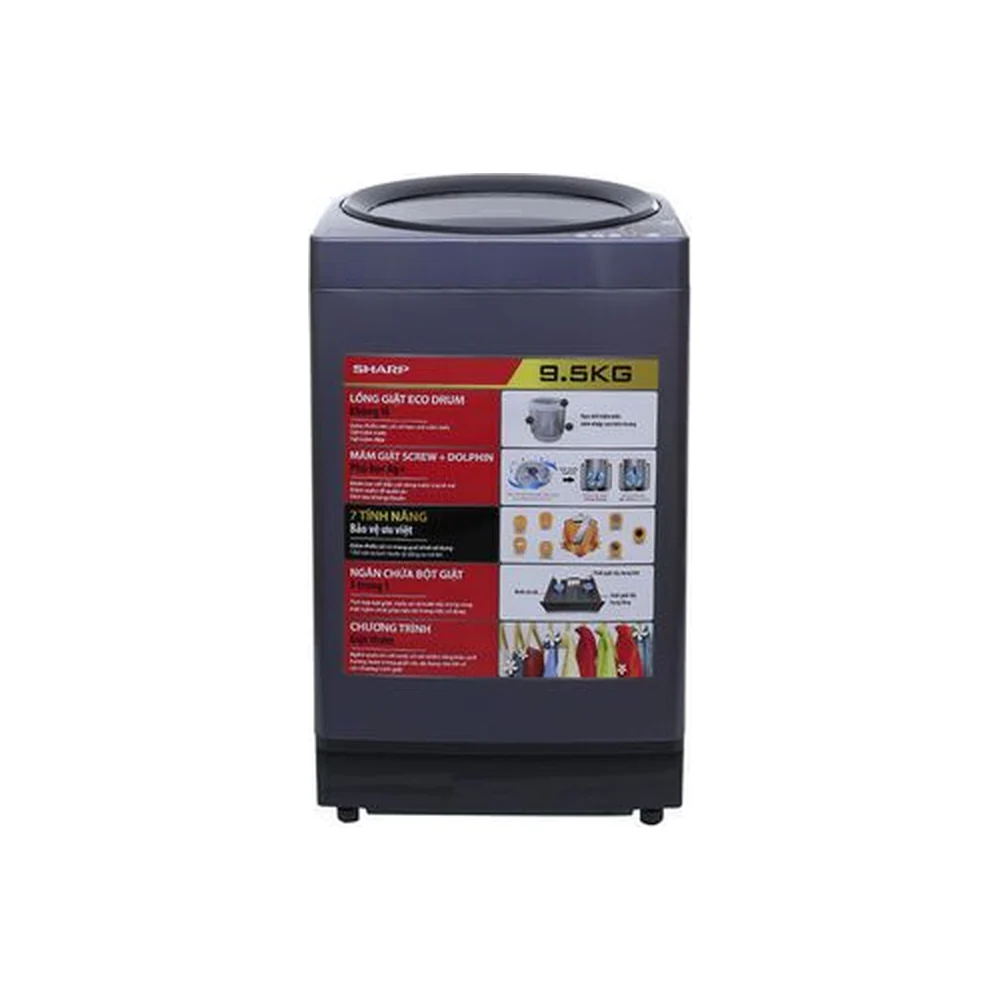 MÁY GIẶT CỬA TRÊN SHARP 9.5 KG U95HVS