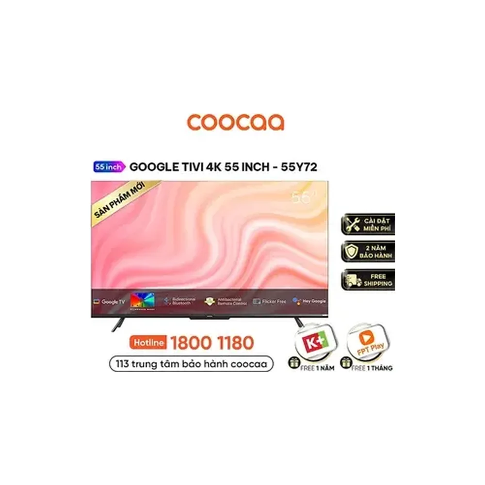 Google Tivi Coocaa 4K 55 inch 55Y72