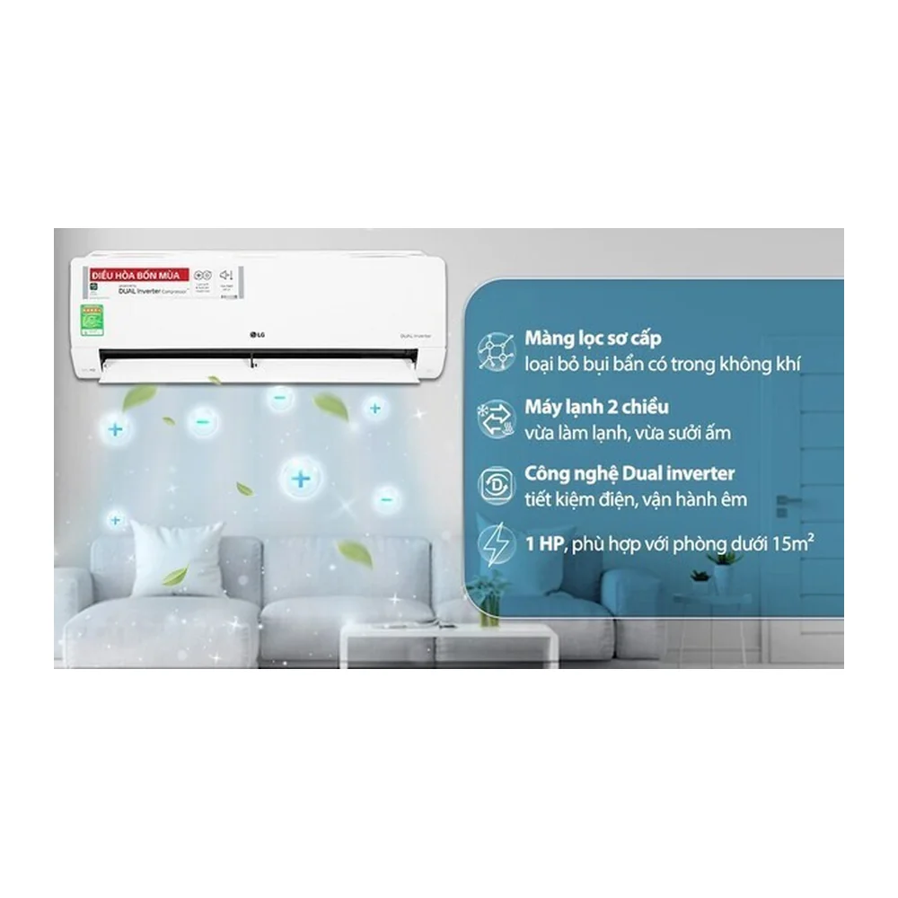 Máy lạnh 2 chiều LG Inverter 1 HP B10END1
