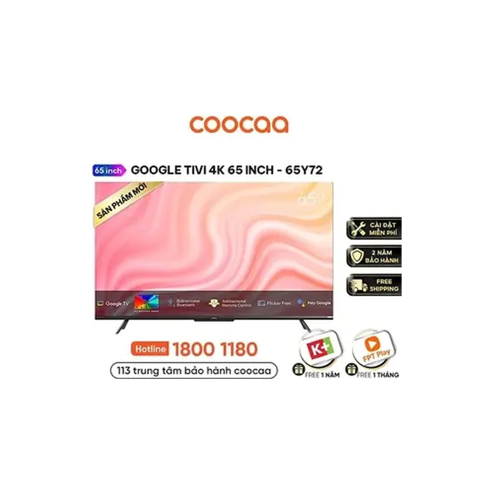 Google Tivi Coocaa 4K 65 inch 65Y72