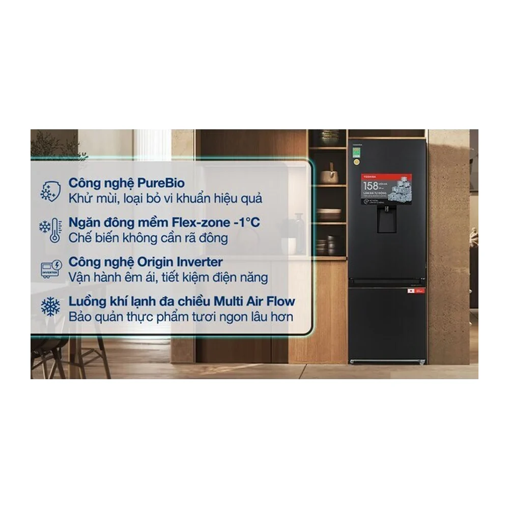 Tủ lạnh Toshiba Inverter 321 lít GR-RB405WEA-PMV(06)-MG