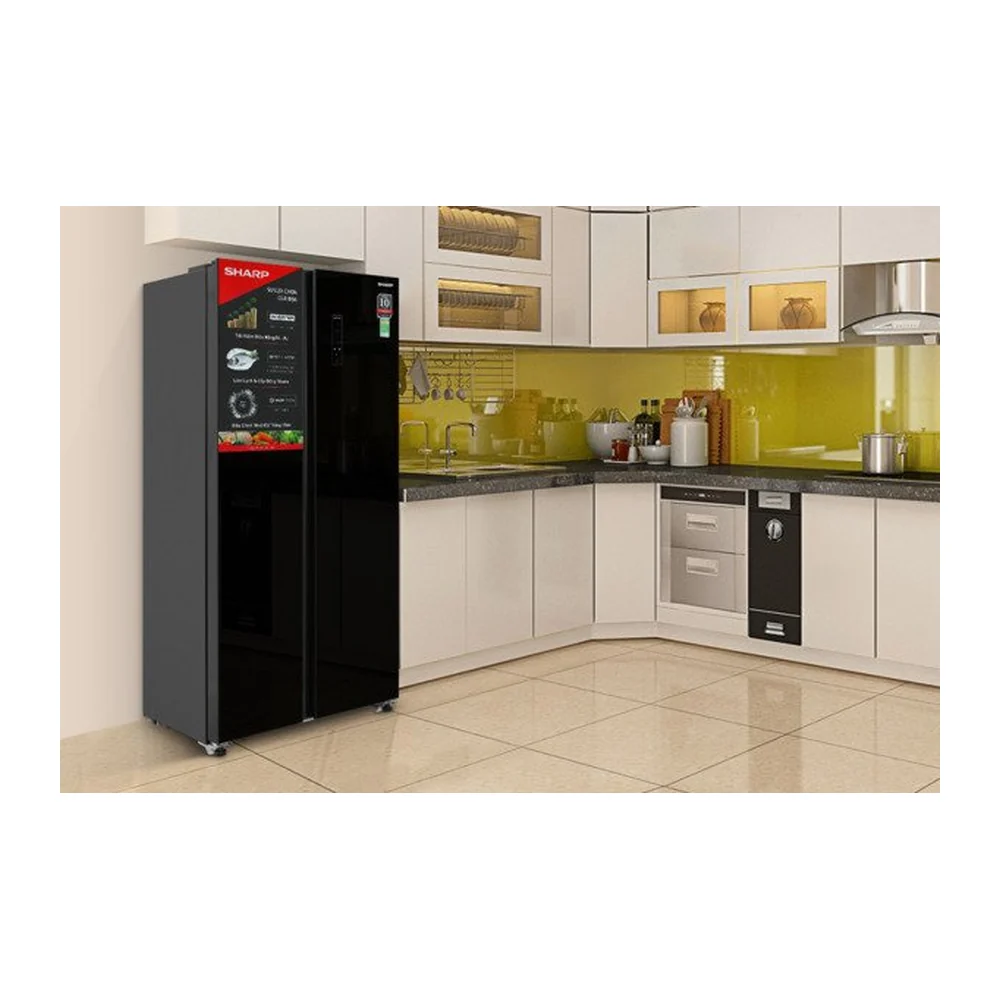 Tủ lạnh Sharp Inverter 442 lít Side By Side SJ-SBX440VG-BK