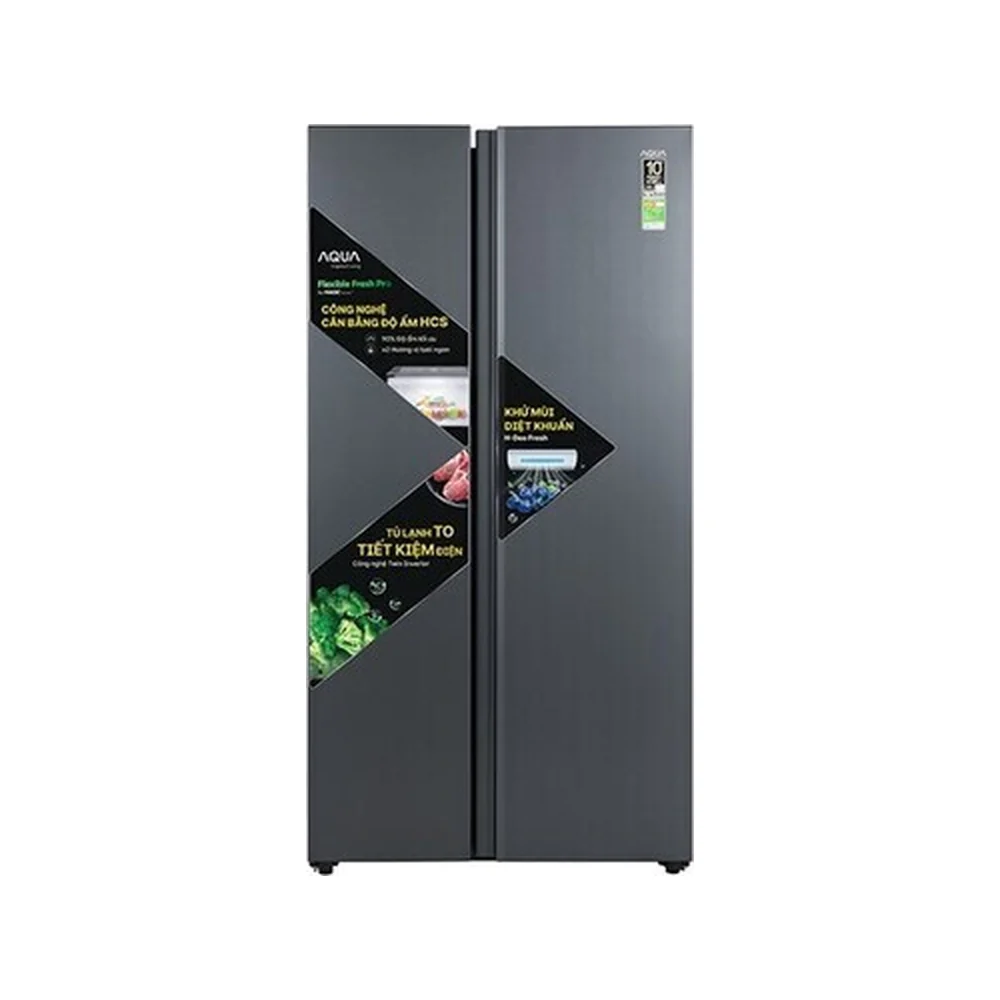 Tủ lạnh Aqua Inverter 646 lít Side By Side AQR-S682XA(SLB)