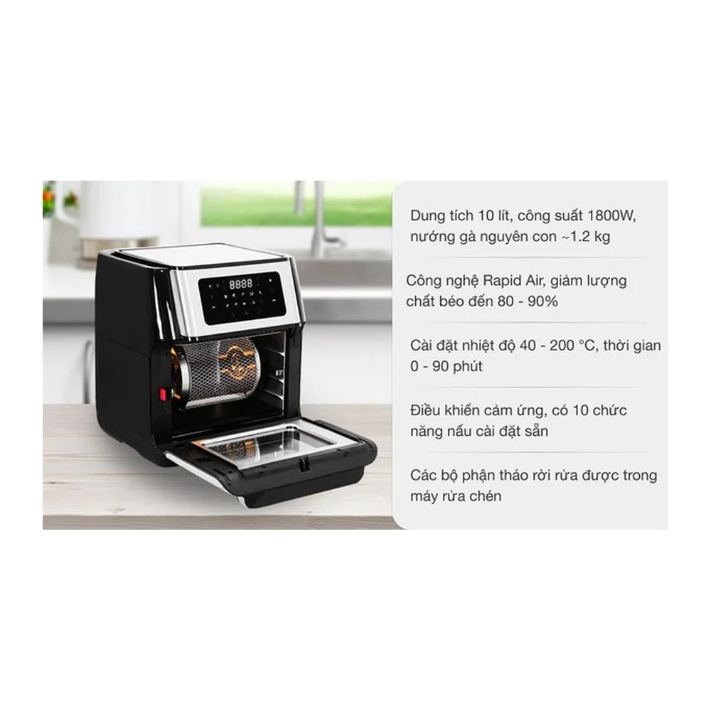 Nồi chiên không dầu Kalite Q10 10 lít