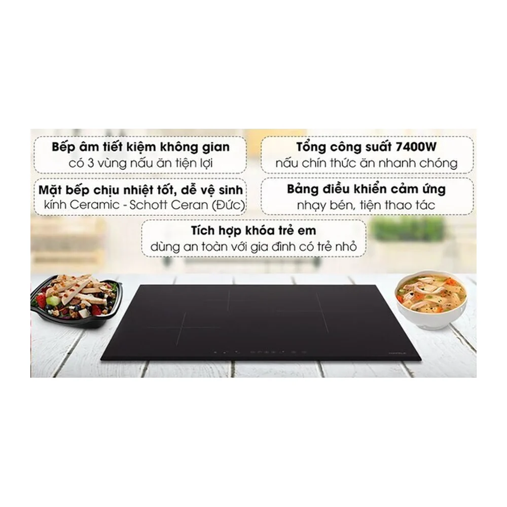 Bếp từ 3 vùng nấu lắp âm Hafele HC-IS773EA (535.02.242)