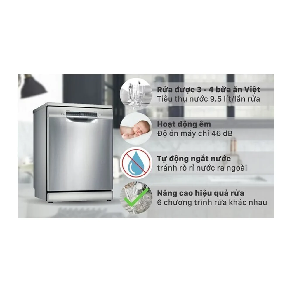 Máy rửa chén độc lập Bosch SMS4IVI01P