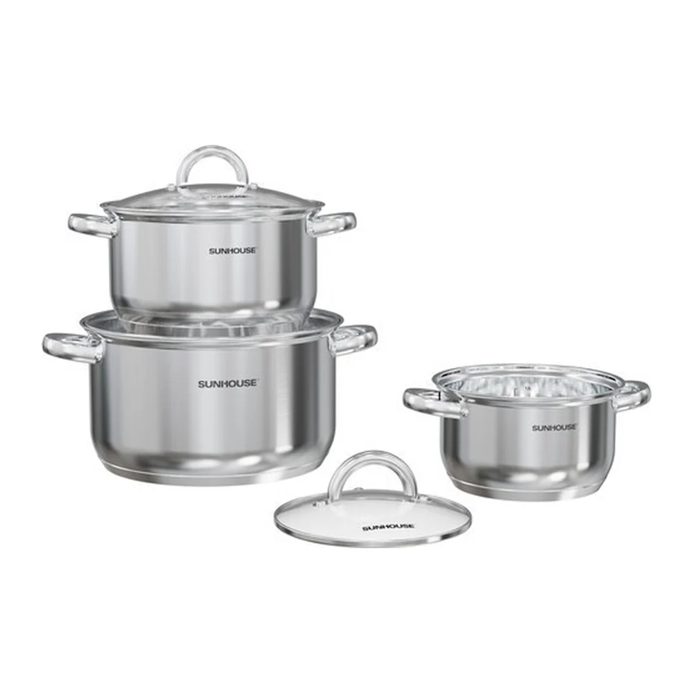Bộ nồi inox 3 đáy Sunhouse SHG361