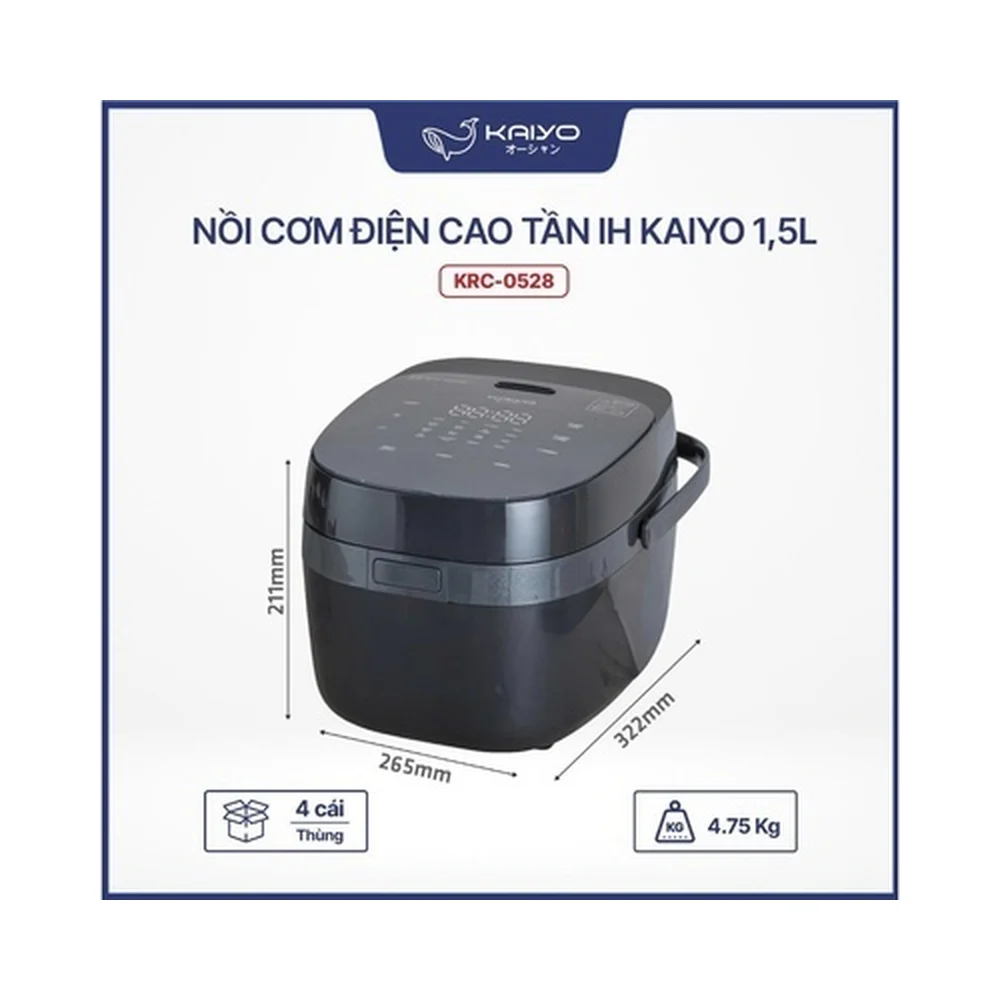 Nồi cơm cao tần IH Kaiyo KRC-0528 1,5 lít