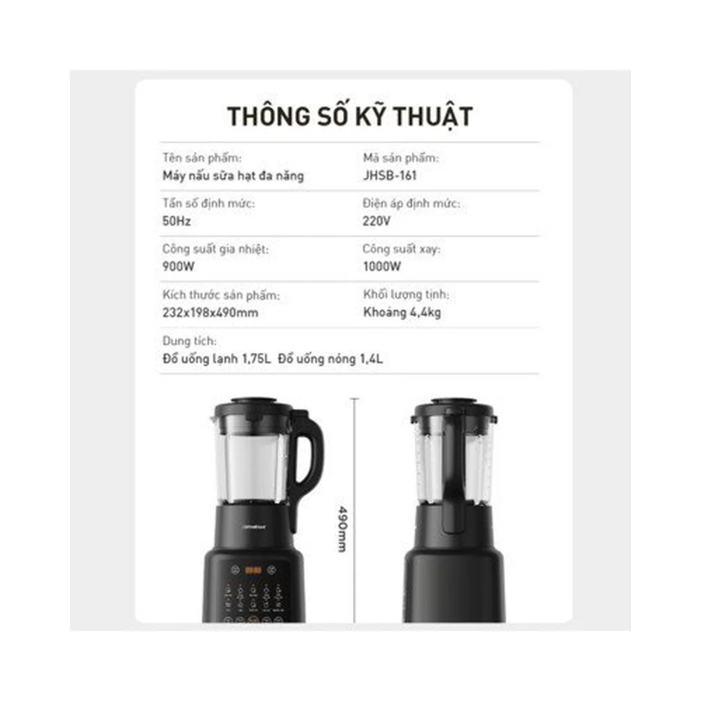 Máy nấu sữa hạt Joyoung JHSB-161 1.75 lít