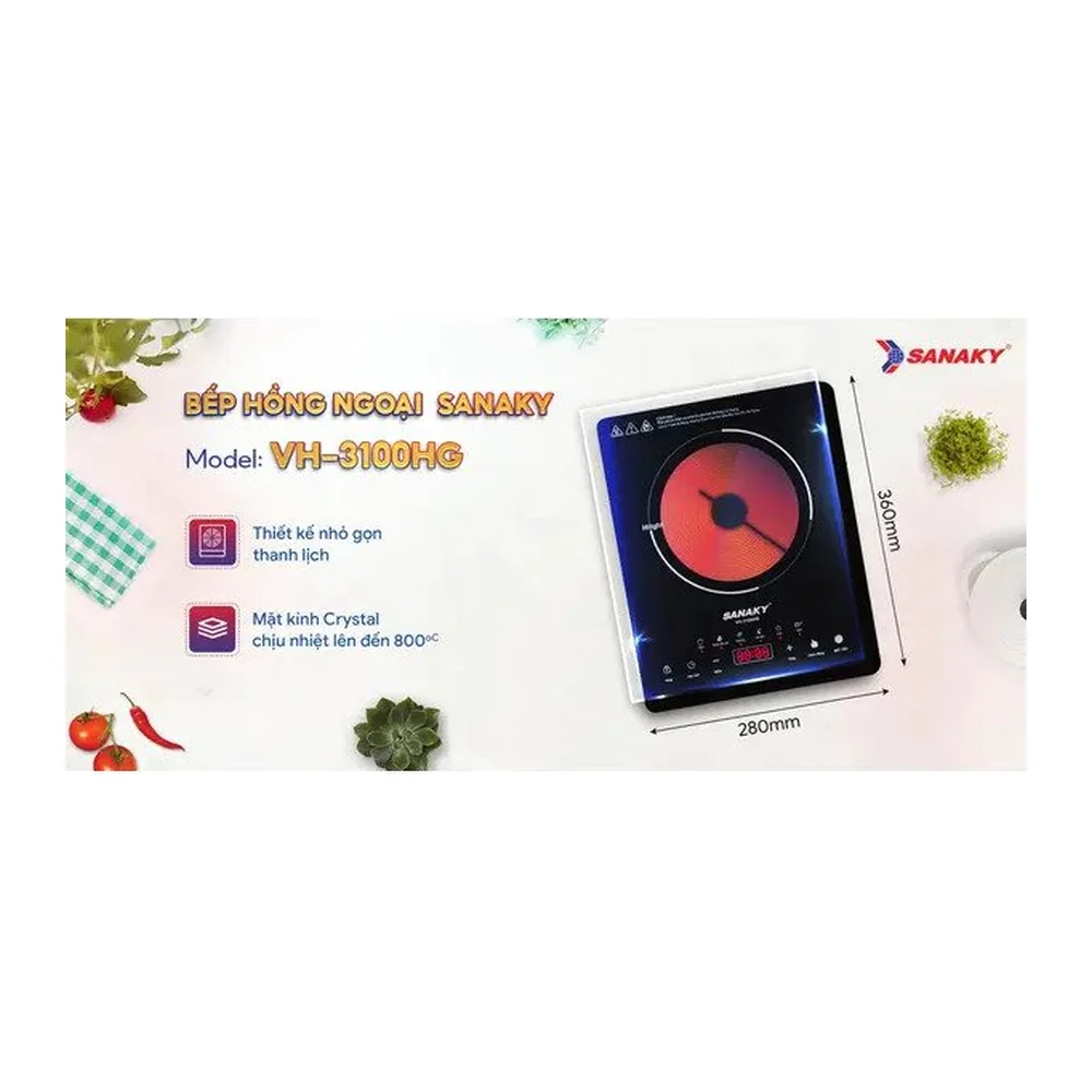 Bếp hồng ngoại đơn Sanaky VH-3100HG