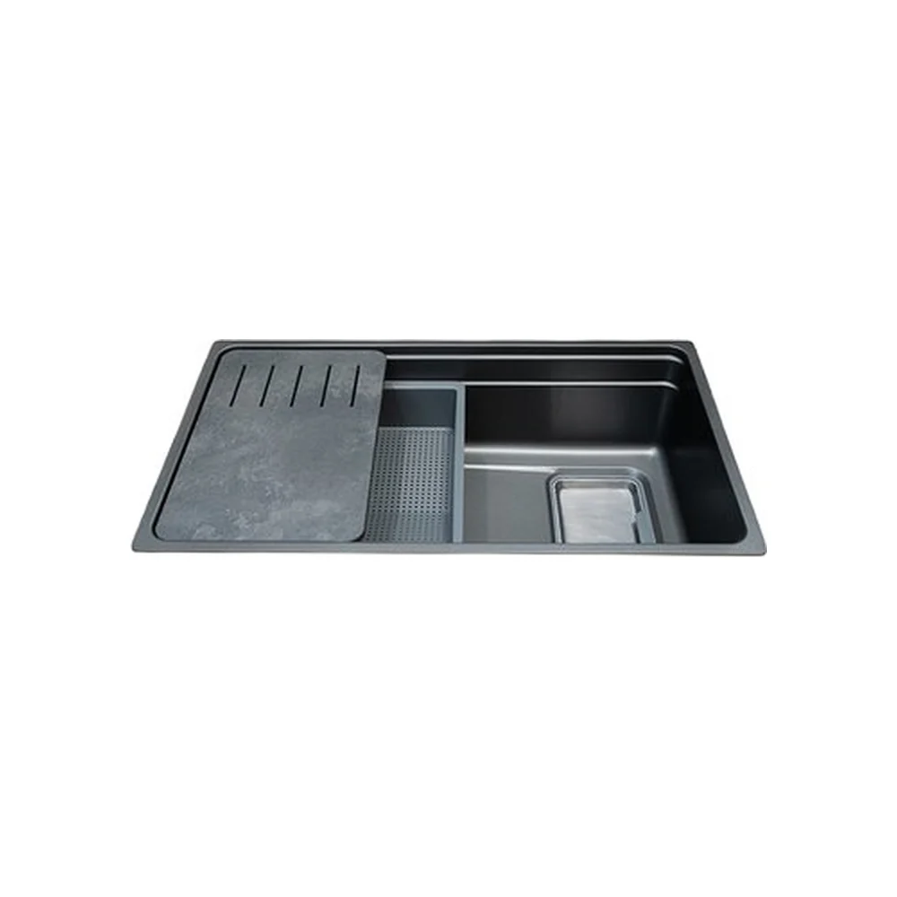 Chậu rửa chén Malloca MS7743GR Inox 304 Volcanic xám
