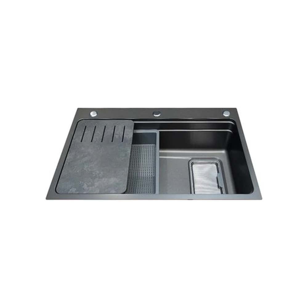 Chậu rửa chén Malloca MS7750GR Inox 304 Volcanic xám