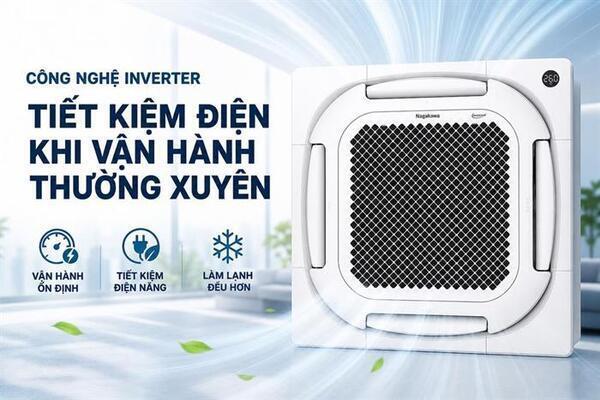 Máy lạnh âm trần Nagakawa Inverter 4 HP NIT-C36R2U35 (3 pha)