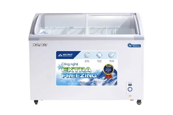 Tủ đông trưng bày Hòa Phát 451 lít mặt kính inverter HSF AD8451.C1