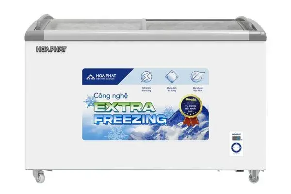 Tủ đông trưng bày Hòa Phát 280 lít HSF AD6280.C1 mặt kính chính hãng